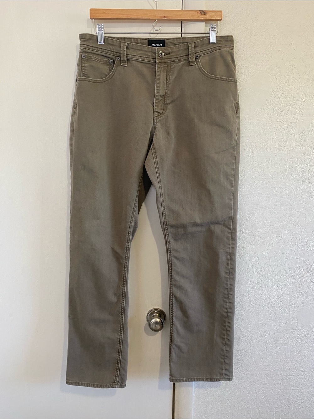 Marmot Pants Mens 34 Tan Hiking‎ Outdoor Casual Durable Travel Stretch